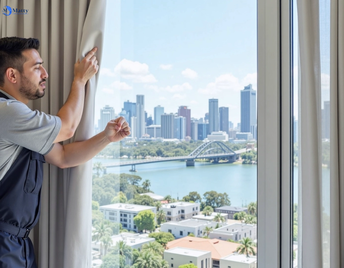 Professional curtain steam cleaning service buddina QLD by Matty Curtain Cleaning