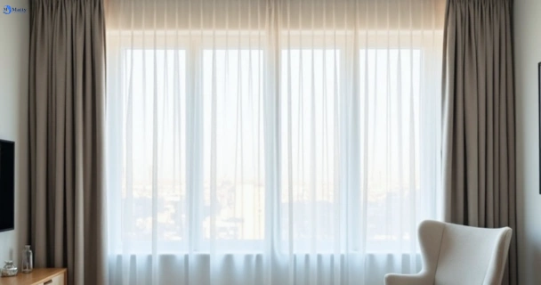 Freshly steam cleaned curtains in buddina QLD